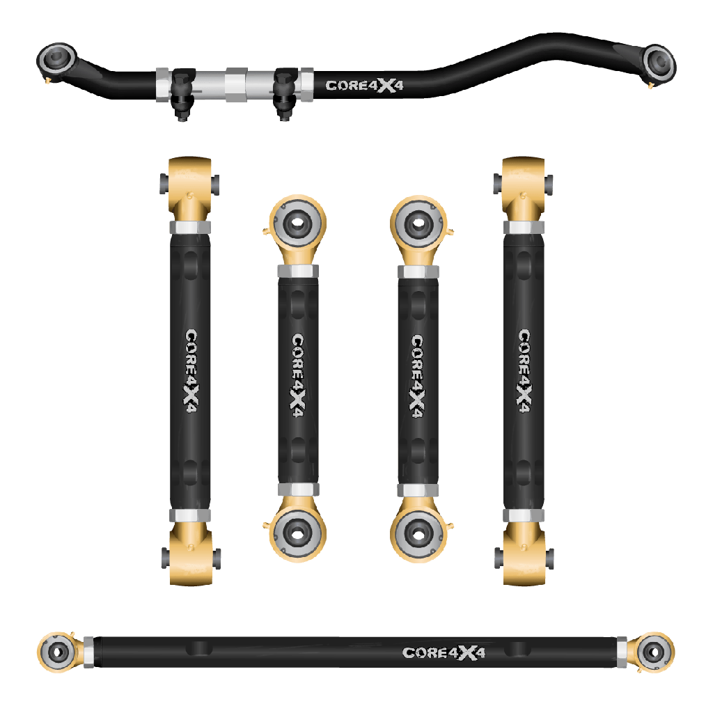 6pc Adjustable Control Arm, Track Bar Kit