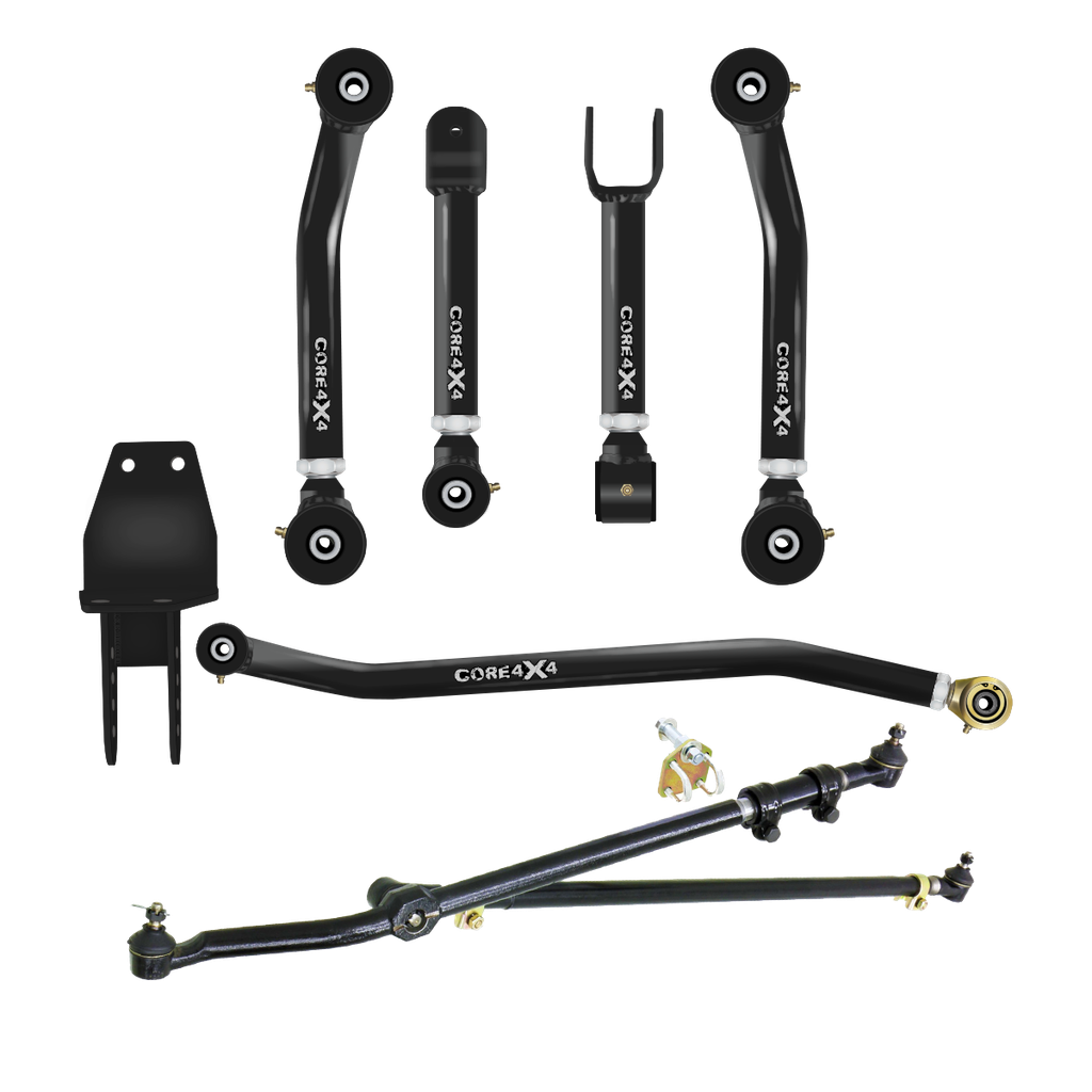 6pc Cruise Series Adjustable Control Arms, Track Bar, Steering Kit