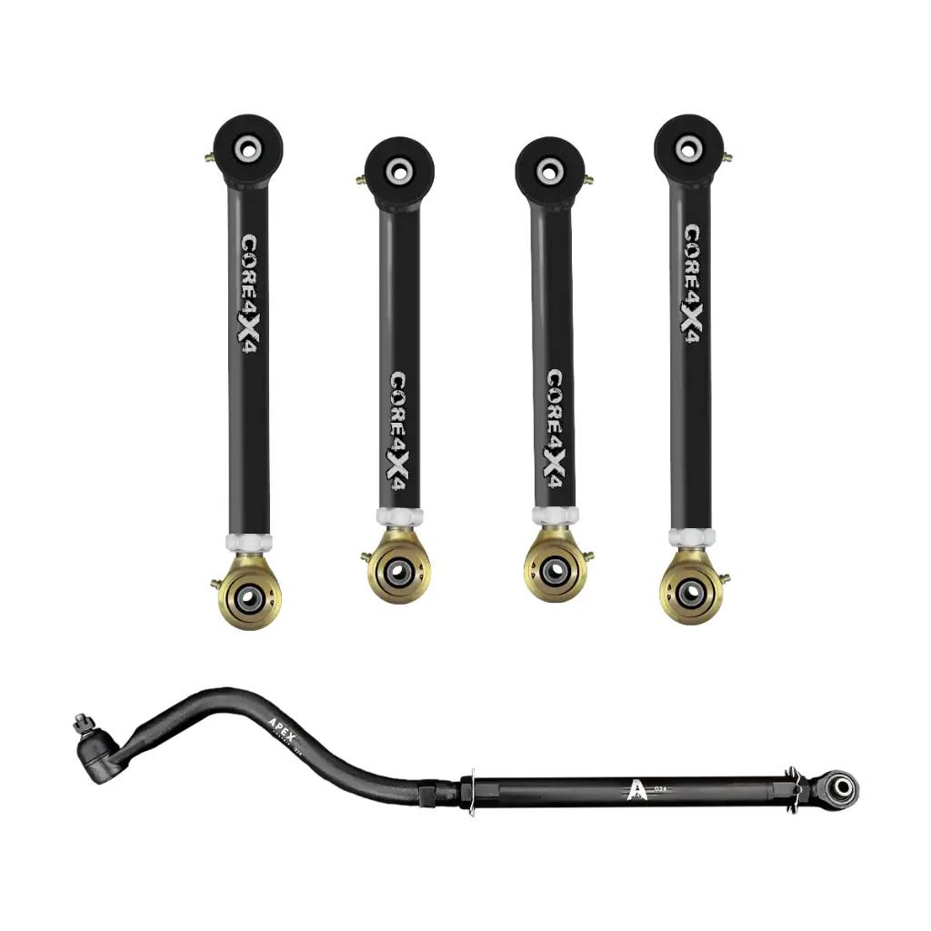 5pc Trail Series Front Adjustable Control Arm, Track Bar Kit