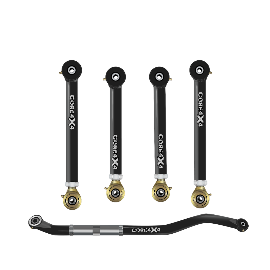 5pc Trail Series Front Adjustable Control Arm, Track Bar Kit