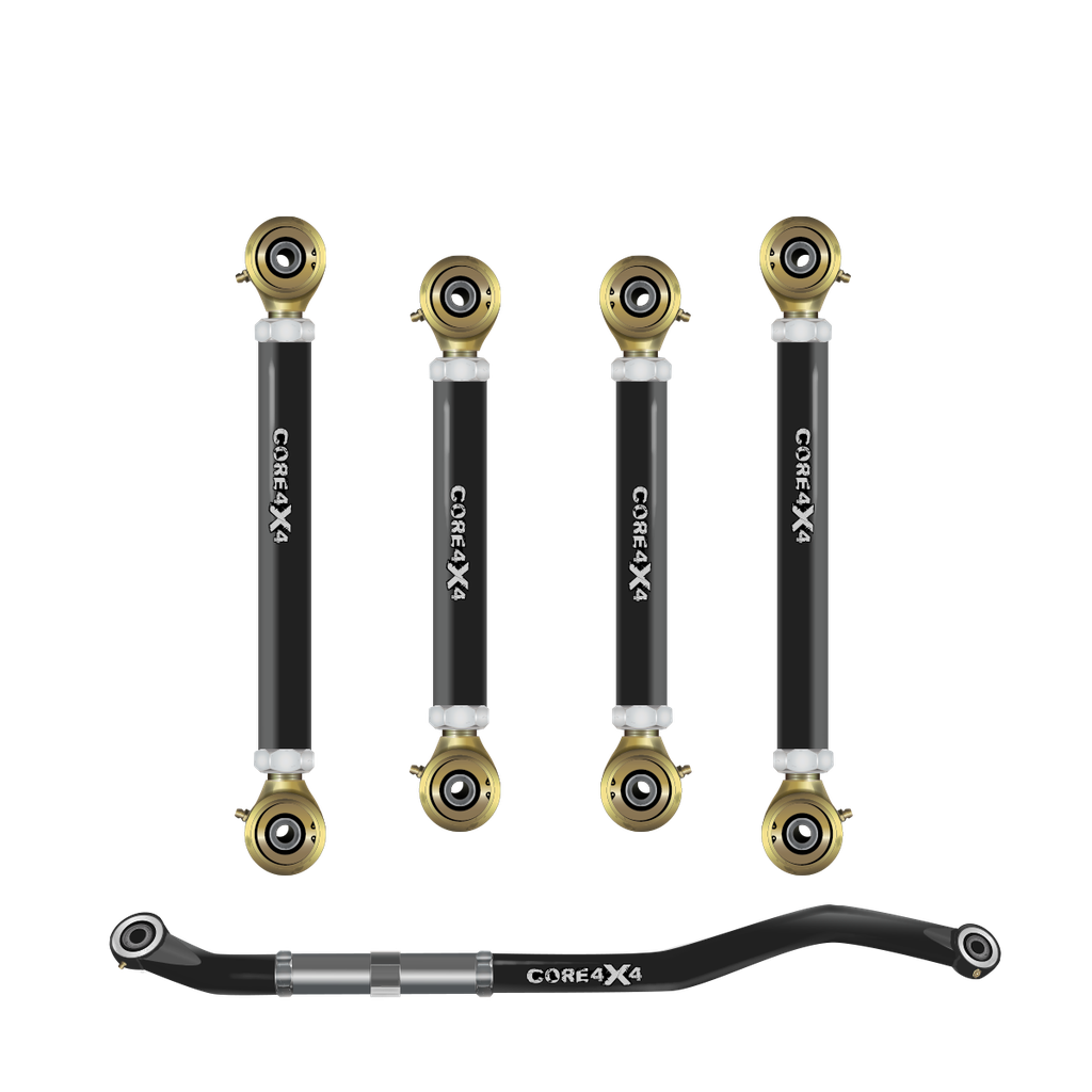 5pc Tow Series Front Adjustable Control Arm, Track Bar Kit