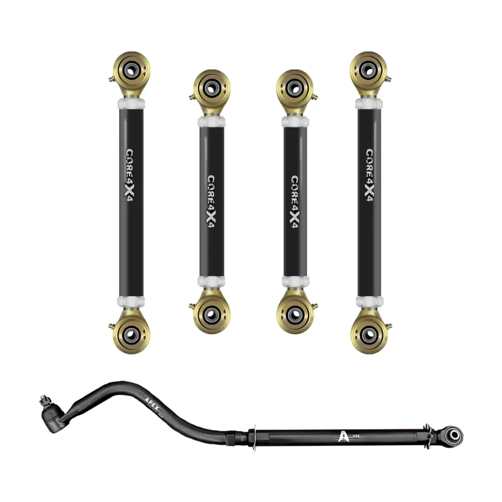 5pc Tow Series Front Adjustable Control Arm, Track Bar Kit