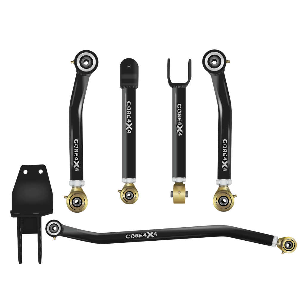 5pc Crawl Series Front Adjustable Control Arm, Track Bar Kit