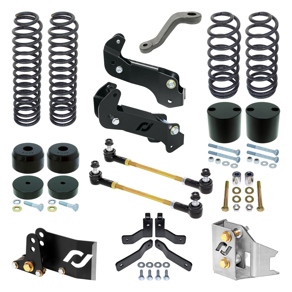 RockJock Driver Lift Kit for JK Wrangler Unlimited (4-door), 4 in. lift