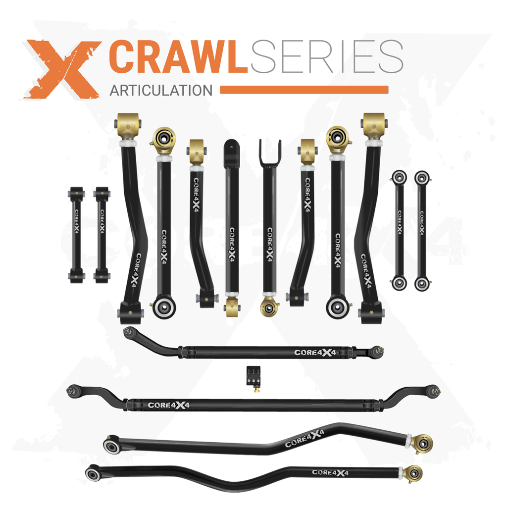 16pc Crawl Series Adjustable Control Arm, Track Bar, Steering, End Link Kit