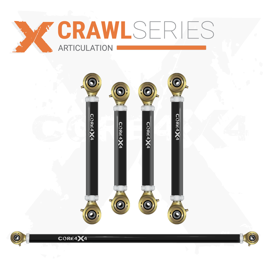 5pc Crawl Series Rear Adjustable Control Arm, Track Bar Kit