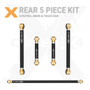 5pc Rear Adjustable Control Arms, Track Bar Kit