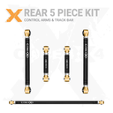 5pc Aluminum Rear Adjustable Control Arms, Track Bar kit
