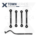 5pc Town Series Front Adjustable Control Arm, Track Bar Kit