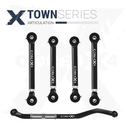 5pc Town Series Front Adjustable Control Arm, Track Bar Kit
