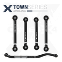 5pc Town Series Front Adjustable Control Arm, Track Bar Kit