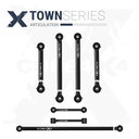 7pc Town Series Rear Adjustable Control Arm, Track Bar, End Link Kit