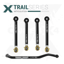 5pc Trail Series Front Adjustable Control Arm, Track Bar Kit