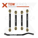 5pc Tow Series Front Adjustable Control Arm, Track Bar Kit