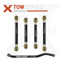 5pc Tow Series Front Adjustable Control Arm, Track Bar Kit